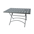 120*80cm Metal Folding Rectangle Table with slat Tabletop